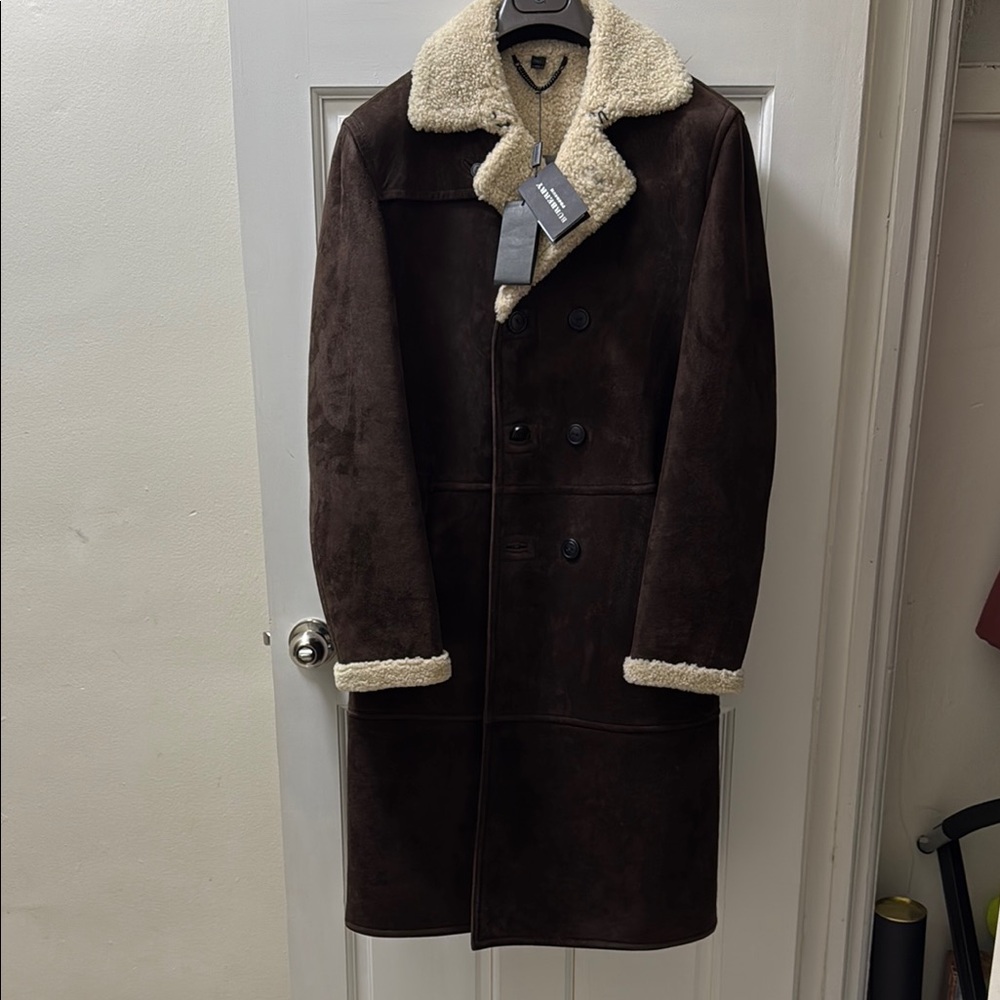 Men's Brown Shearling Coat